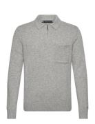 Lambswool Zip Polo Grey Tommy Hilfiger