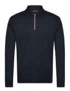 Ls Zip Interlock Reg Polo Navy Tommy Hilfiger