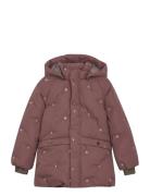 Jacket Puffer W. Embroidery Purple En Fant