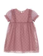 Dress Heart Mesh Pink Creamie