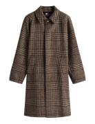 Wool Check Coat Brown Tommy Hilfiger