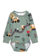 Bamboo Body L.s Beige Panda Green Geggamoja