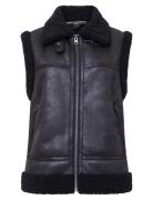 Camry Faux Suede S/Less Gilet Black French Connection