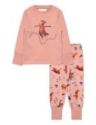 Mamma Mu Two Piece Pyjamas Beige Pink Geggamoja