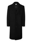 Slhmilos Wool Blend Relaxed Coat #S Black Selected