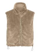 Onldana Faux Fur Rev.waistcoat Otw Cc Beige ONLY