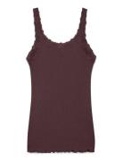 Rwbabette Silk Sl Deep Back Lace To Brown Rosemunde