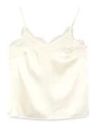 Rwjade Silk Strap Lace Top Cream Rosemunde