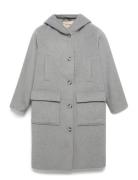 Mmkenya Hoodie Wool Coat Grey MOS MOSH