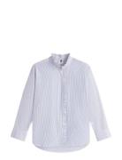 Poplin Ruffle Shirt Blue Tommy Hilfiger