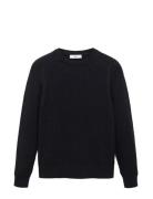 100% Cotton Braided Sweater Navy Mango