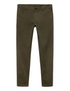Barna Slim-Fit Twill Chino Trousers Khaki Mango