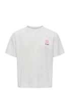 Kogbillie Ss Loose Print Top Jrs Noos Grey Kids Only
