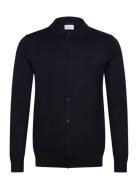 Ecovero L/S Cardigan W?. Polo Colla Navy Lindbergh