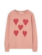 Hearts  Dof Lonf Sleeve T-Shirt Pink THE ANIMALS OBSERVATORY