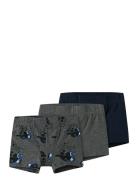 Nmmtights 3P Dark Grey Mel Skull Noos Patterned Name It