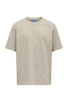 Osjfred Life Rlx Ss Tee Jrs Noos Beige ONLY & SONS