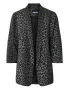 Pcbosella 3/4 Printed Blazer Noos Bc Black Pieces