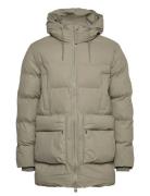 Alta Long Puffer Cargo Jacket W3T4 Beige Rains