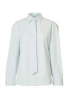 Slfnorma Over Ls Shirt B Blue Selected