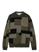 Aksune Patchwork Knit Khaki Anerkjendt