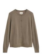 Extrafine Merino Wool Cardigan Beige GANT