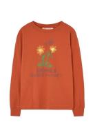 Flowers Red Dof Lonf Sleeve T-Shirt Orange THE ANIMALS OBSERVATORY