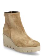 Wedge Ankle Boot Beige Gabor