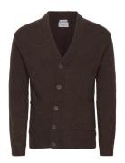Lambswool Button Cardigan Brown Lindbergh