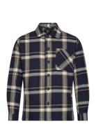 Asher Checked Overshirt Navy Clean Cut Copenhagen