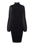 Krista Mix Ls Short Dress Black French Connection