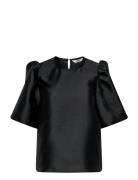 Onlmanny 2/4 Heavy Satin Top Wvn Cs Black ONLY