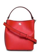 Crosshatch Leather-Reese Sm Bkt-Bub Red Lauren Ralph Lauren