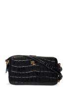 Embossed Medium Witley Crossbody Wallet Black Lauren Ralph Lauren