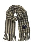 Cph Shawl 14 Wool Mix Burgundy Khaki Copenhagen Studios