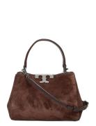 Eleanor Suede Mini Satchel Brown Tory Burch