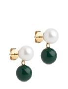 Earrings, Columba Patterned Enamel Copenhagen