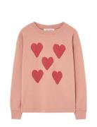 Hearts  Dof Lonf Sleeve T-Shirt Pink THE ANIMALS OBSERVATORY