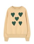 Hearts Soft Brown Bear Sweatshirt Beige THE ANIMALS OBSERVATORY