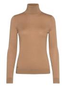 Silk-Blend Turtleneck Sweater Beige Lauren Ralph Lauren