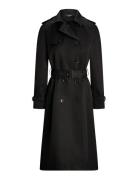 Double-Breasted Belted Trench Coat Black Lauren Ralph Lauren