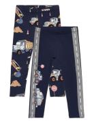 Leggings 2 Pack Trucks Navy Lindex