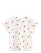 Top Dropped Shoulder Frill Aop White Lindex