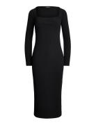 Rib-Knit Long-Sleeve Midi Dress Black Lauren Ralph Lauren