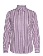 Classic Fit Striped Broadcloth Shirt Purple Lauren Ralph Lauren