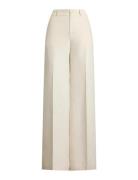 Linen-Blend Twill Wide-Leg Pant Cream Lauren Ralph Lauren
