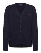 Cable-Knit Cotton V-Neck Cardigan Navy Ralph Lauren Kids