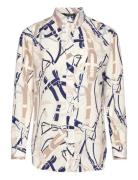 Relaxed Fit Belting-Print Crepe Shirt Patterned Lauren Ralph Lauren
