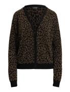 Metallic Ocelot Double-Knit Cardigan Black Lauren Ralph Lauren