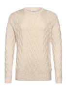 Cable O-Neck Knit Cream Lindbergh